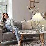Dimmable Farmhouse Table Lamp with Pull Chain