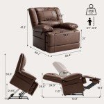 Dual Motor Power Lift Recliner with Massage & Heat