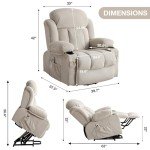 BOSMILLER Electric Recliner Chair with Heat & Massage