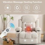 BOSMILLER Electric Recliner Chair with Heat & Massage