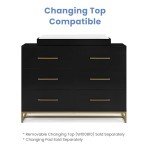Delta Children Jade 6 Drawer Dresser - Black/Bronze