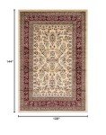 Lyndhurst 9' x 12' Ivory & Red Area Rug