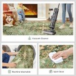 Boho Green 5x7 Washable Area Rug