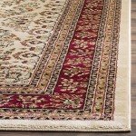 Lyndhurst 9' x 12' Ivory & Red Area Rug