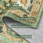 Boho Green 5x7 Washable Area Rug