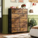 WLIVE 11-Drawer Tall Fabric Dresser Unit