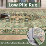 Boho Green 5x7 Washable Area Rug