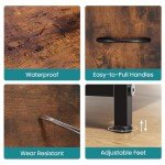 Rustic Brown 5-Drawer Fabric Dresser for Storage