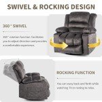 Modern Ergonomic Recliner Chair with 360° Swivel