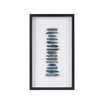 Cerulean Stones Wall Art with Glass Frame