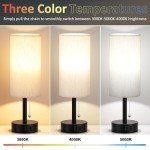 Fenmzee Set of 2 Nightstand Lamps with USB Port