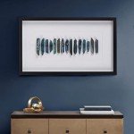 Cerulean Stones Wall Art with Glass Frame