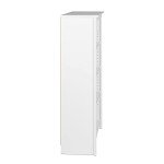 White 4-Tier Adjustable Bookcase with Storage Shelves
