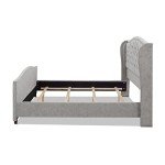 Marcella King Upholstered Headboard Bed Set - Silver Grey