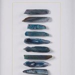 Cerulean Stones Wall Art with Glass Frame