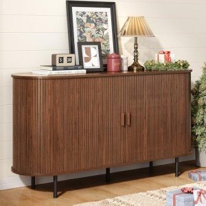 ONBRILL 55" Modern Sideboard Buffet Cabinet, Walnut