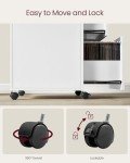Mobile File Cabinet with Wheels and Open Shelf