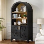 Arched Storage Cabinet with Beech Wood Door