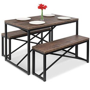 3-Piece Space-Saving Dining Set with Benches