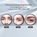 Compact 30X Suction Cup Magnifying Mirror Set