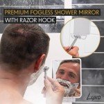 Fogless Shower Mirror with Razor Holder