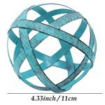 Blue Decorative Metal Sphere Orbs for Home Decor
