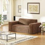 Modern Brown Memory Foam 2-Seater Sofa Couch