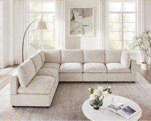 VANOMi 121" Convertible Modular Sectional Sofa