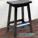 Set of 2 Solid Wooden Bar Stools