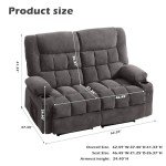 BOSMILLER Reclining Loveseat with Cup Holders