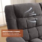 BOSMILLER Reclining Loveseat with Cup Holders