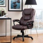 Brown High Back Adjustable Office Executive Chair