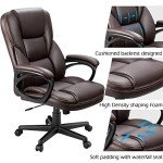 Brown High Back Adjustable Office Executive Chair