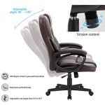 Brown High Back Adjustable Office Executive Chair