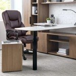 Brown High Back Adjustable Office Executive Chair