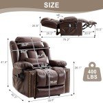 Dual Motor Power Lift Recliner with Massage and Heat