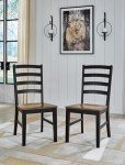 Rustic Armless Dining Chair Set of 2