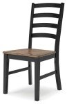 Rustic Armless Dining Chair Set of 2