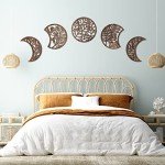 5 Piece Moon Phase Wooden Wall Decor Set