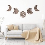 5 Piece Moon Phase Wooden Wall Decor Set
