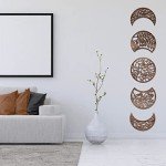 5 Piece Moon Phase Wooden Wall Decor Set