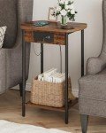 Set of 2 Nightstands with Charging Stations