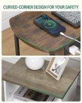 Set of 2 Nightstands with Charging Stations