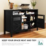 YITAHOME 55" Farmhouse Buffet Sideboard Cabinet