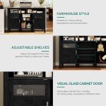 YITAHOME 55" Farmhouse Buffet Sideboard Cabinet