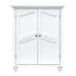 Versailles White Freestanding Storage Cabinet with Shelves