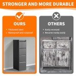Black Metal File Cabinet with Locking Drawer