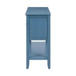 Light Navy Vintage Sideboard Buffet Cabinet