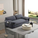 Queen Size Convertible Sleeper Sofa with Storage