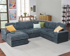 112 Inch U-Shaped Sectional Sofa with Storage